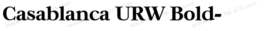 Casablanca URW Bold字体转换